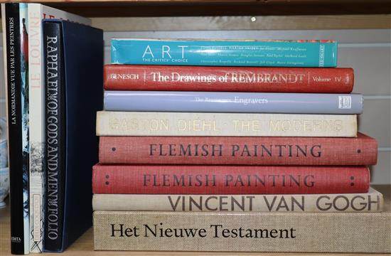 A quantity of mixed reference books relating to art and artists including Vincent Van Gogh, Flemish Painting,